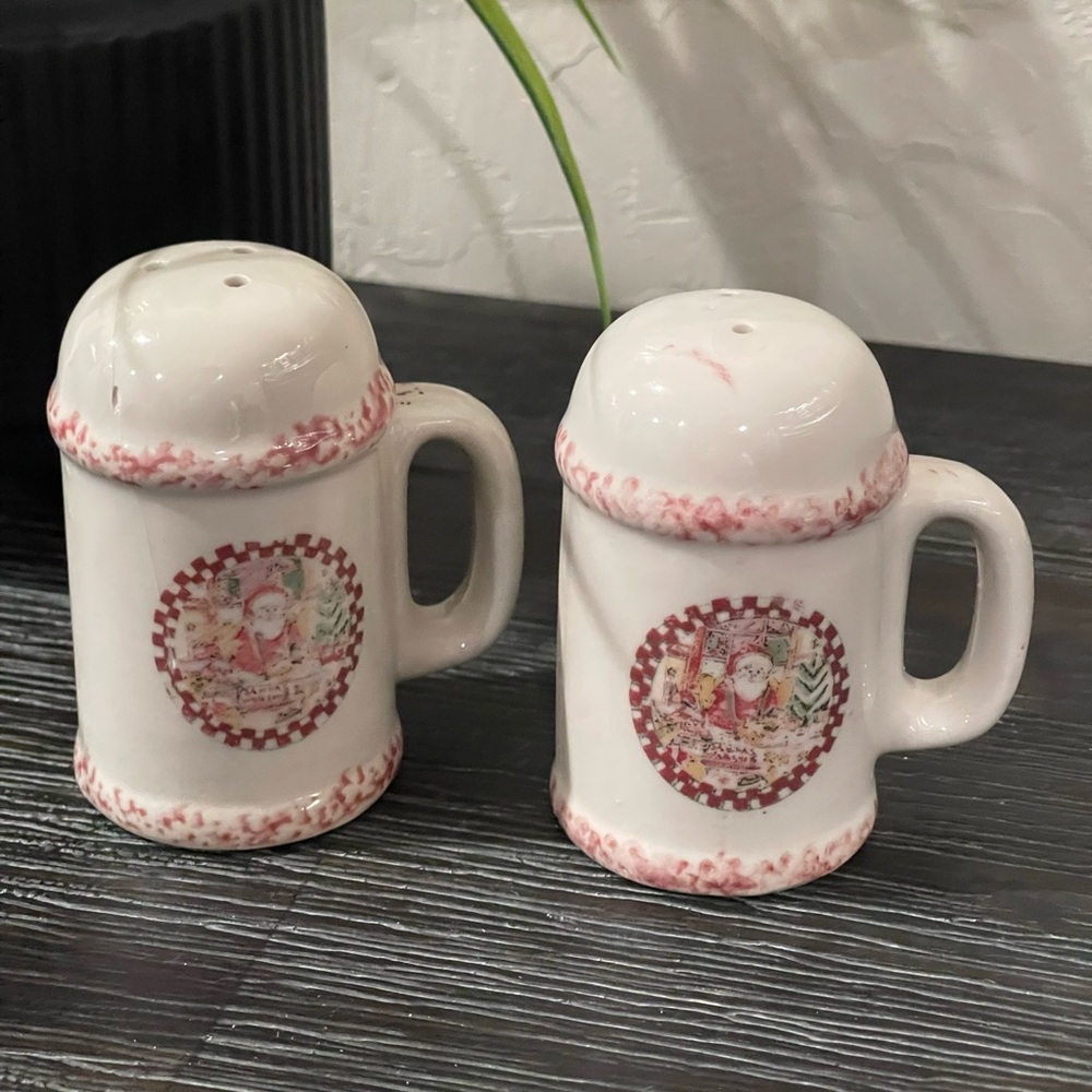 3.5" White/Cream Santa's Workshop Single Salt/Pepper Shaker